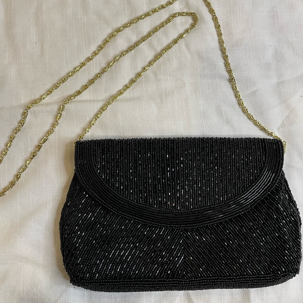 Beaded Black hand bag